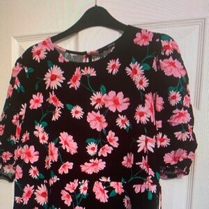 George Black and Pink Floral Mini Dress